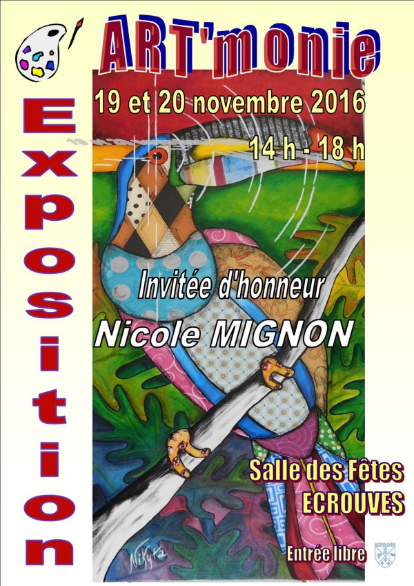 EXPOSITION de peintures ART&#039;MONIE à ECROUVES le 19 novembre 2016