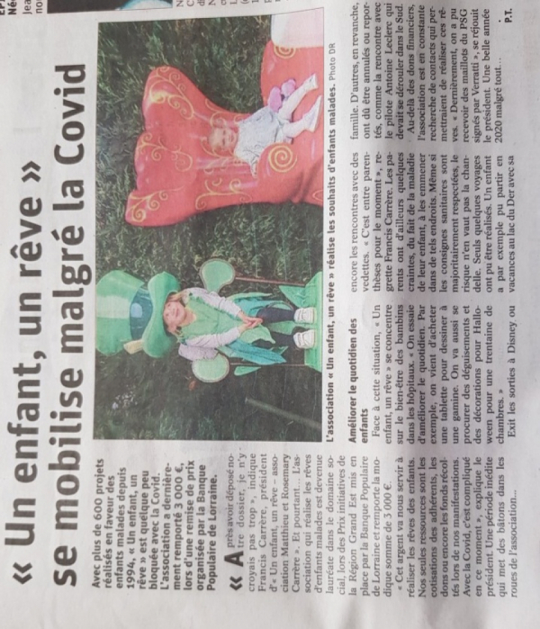 Bel article dans Vosges Matin le 8 octobre