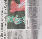 Bel article dans Vosges Matin le 8 octobre